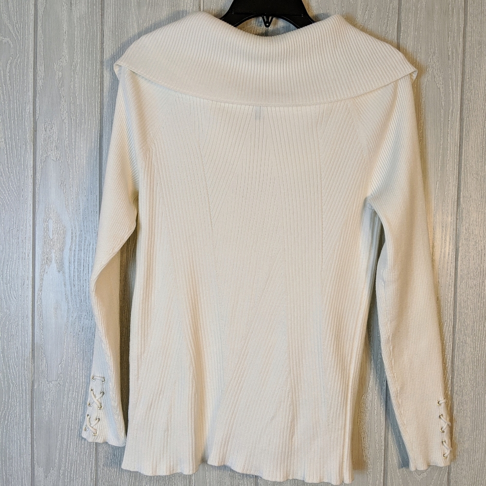 White House Black Market cowl neck sweater L - Picture 4 of 8